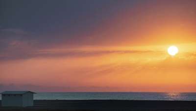 景观 黎明 海 太阳 天空 云 风景 海滩