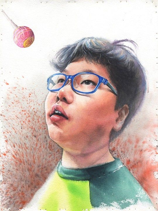 水彩 肖像水彩 肖像 人物画 男人 绘画 艺术 艺术品 儿童