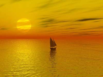 海 海洋 日落 船 水 自然 太阳 航行 浪漫 天空 地平线