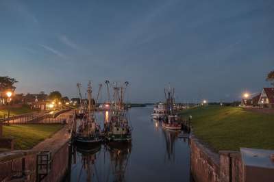 Greetsiel 港口 渔刀 前夕 蟹刀 东弗里斯兰 北海 刀具