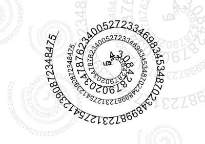 支付 螺旋 数字 极简主义 抽象的 九