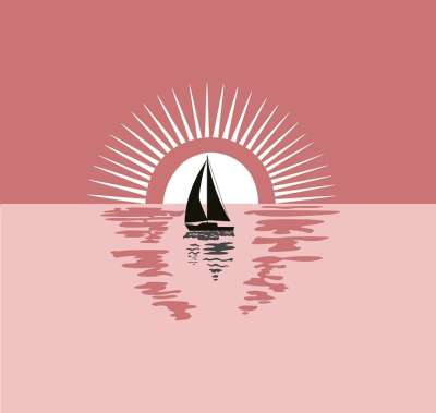 日落 海 帆船 海洋 太阳 水 反射 船 航行