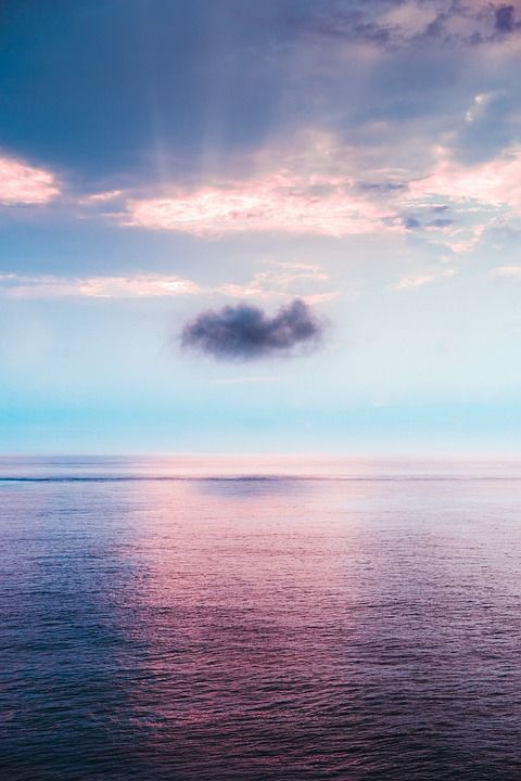 海 海洋 水 波浪 自然 云 天空 日落 看法