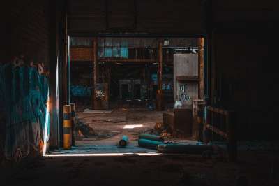 丢失的地方 丢失的 弃 工厂 建造 老的 破碎的 行业 衰变