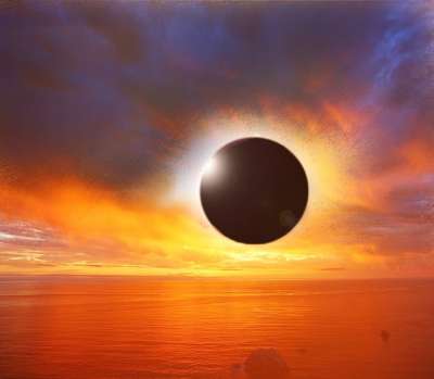 日食 日落 蚀 太阳 天空 太阳的 行星 宇宙 科学 世界