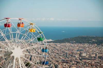 提比达波 巴塞罗那 Bcn 公园 景点 车轮 地中海 玩 西班牙