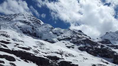 高山 山 僧 瑞士 冰川 雪 阿尔卑斯山 山景观 首脑 北脸