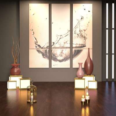 启发 墙 蜡烛 花瓶 灯 绘画 艺术 地面 3D 使成为