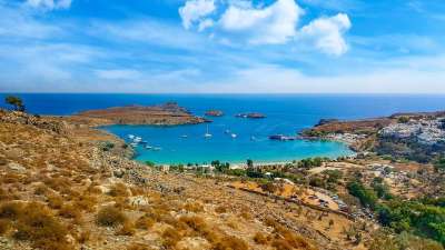 希腊 希腊语 小岛 岛 海滩 Lindos 罗兹 罗多斯 地中海