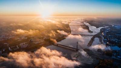 里加 拉脱维亚 无人机 直升机 空中照片 空气 空中景观 景观
