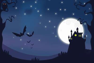 月 城堡 夜晚 神秘 令人毛骨悚然 幻想 黑暗 万圣节 天空