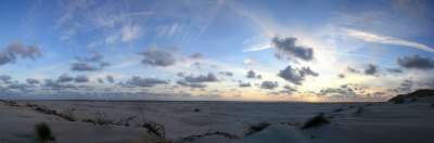 日落 全景 Amrum 海滩 前夕 瓦登海 北海 天堂 乌拉鲁布