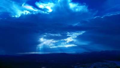 日落 阿瓜 蓝色日落 夜 射线 黑暗的 自然 雨季 云 墨西哥
