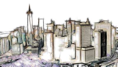 天际线 纽约 画画 时髦的 抽象的 美国 摩天大楼 建造