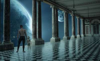 幻想 空间 地球 人们 想知道 走廊 家庭