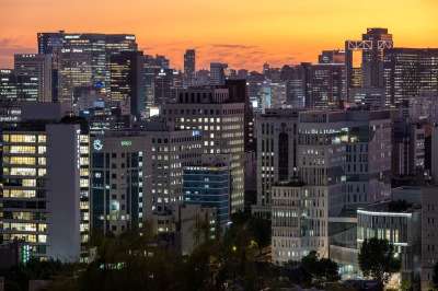 建造 城市 夜景 汉城 韩国 大韩民国