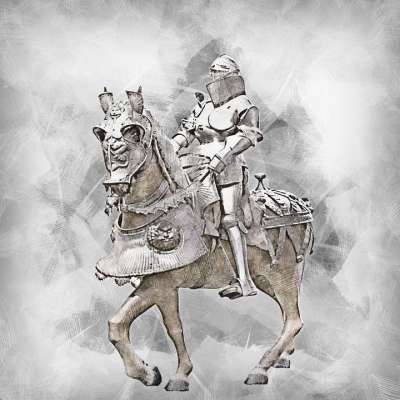 盔甲 骑士 马 历史性 博物馆 中世纪 战士 金属 保护 铁