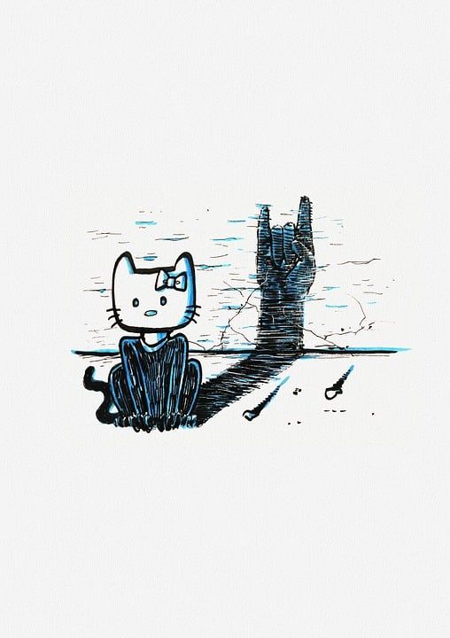 猫 摇滚乐 阴影 童话故事 寓言 凯蒂猫
