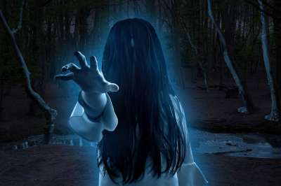 可怕的 鬼 树木 女士 辉光 恶梦 幽灵般的 长发 神秘 夜晚