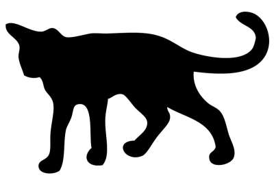 猫 轮廓 黑色的 动物 宠物 剪贴画
