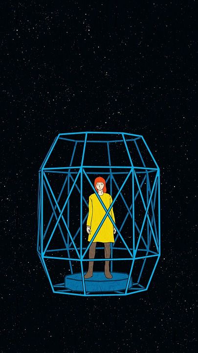 绘画 创造力 笼 监禁 女孩 逃脱 自由 黑色的画 黑漆