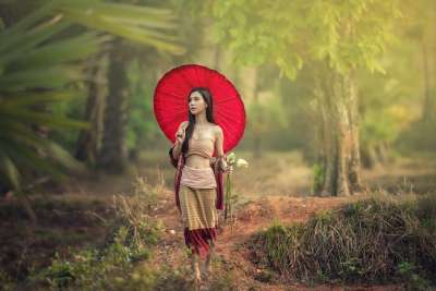 泰国 农民 亚洲人 女士 人们 快乐的 自然 女孩 农场 亚洲