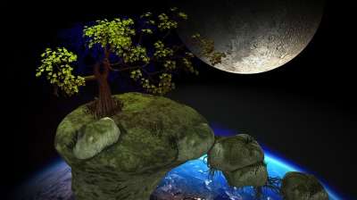 陨石 卫星 空间 童话 旅行 宇宙 想像力 月亮 星星 地球