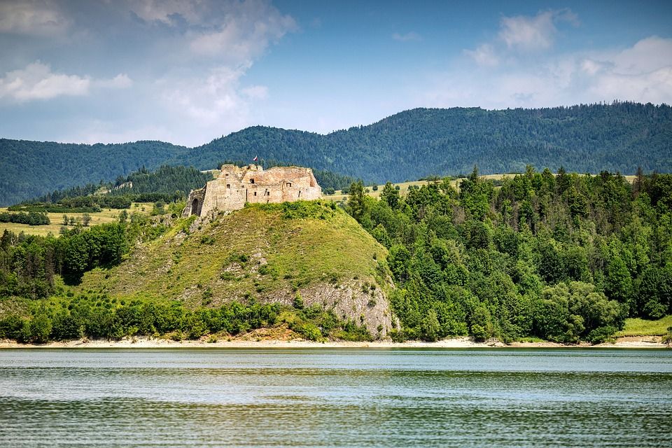 废墟, 波兰, Niedzica, 老的, 欧洲, 地标, 旅行, 著名的