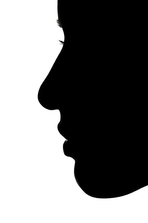 黑，白 工作室 模型 审美的 脸 肖像 女子 看法 人 摄影