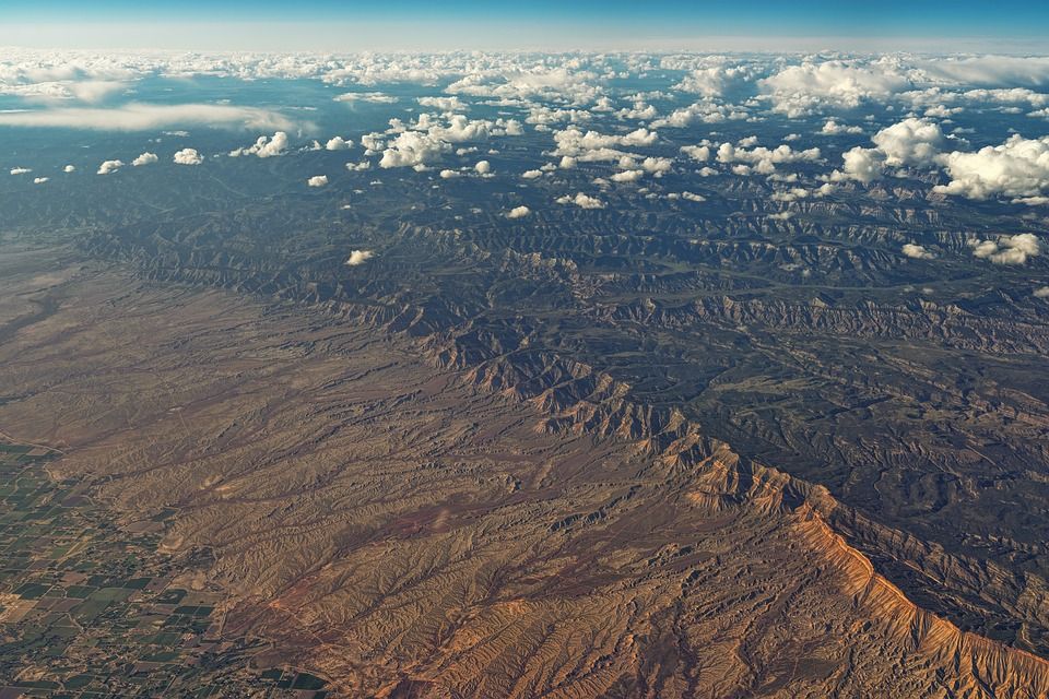 大自然壁纸, 自然壁纸, 高清壁纸, 鸟瞰图, 山, 秃, 沙漠, 美国, 北美