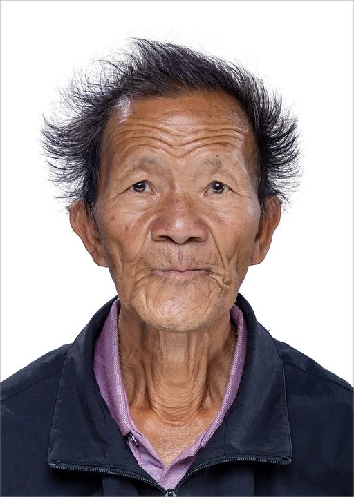 男人 高级的 老年 老人 男性 脸 肖像