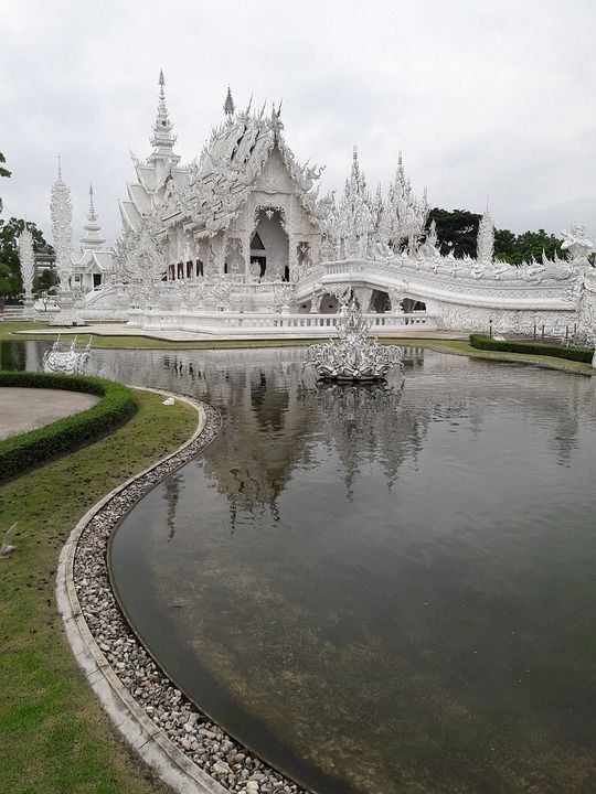 湖 堡垒 地标 旅游景点 清莱 泰国
