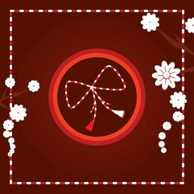 Martisor Mothersday 红色白色的流苏 春天开始