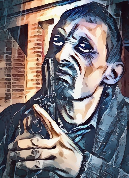 恶棍 刺客 杀手 漫画 书 枪 爬行 黑帮 刑事 幻想