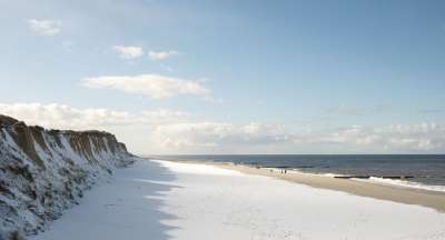 叙尔特岛 北海 赤壁 雪 冬天 海 海滩 景观 天堂