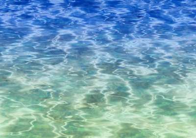 水 蓝色的 透明的 水晶 清除 游泳 水池 绿松石 背景 波浪