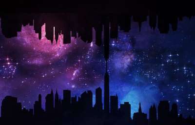 数字艺术 星系 数字的 空间 天空 现代的 星星 夜晚 设计