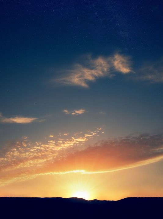 日落 天空 太阳 光 云 景观 星星 辉光 晚上