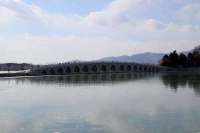 湖 昆湖 十七拱桥 颐和园 中国 旅游景点