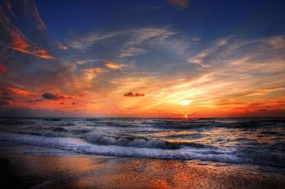 太阳 丹麦 夏天 日落 自然 景观 海 情绪 波浪 水 前夕