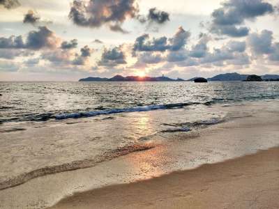 阿卡普尔科 海滩 日落 海 墨西哥