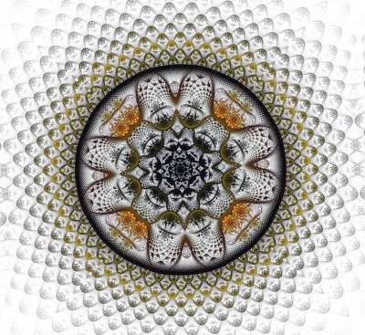 奖章 分形 数字的 艺术 抽象