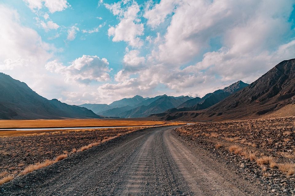 山, 亲爱的, 云, 景观, 高速公路, 旅行, 假日