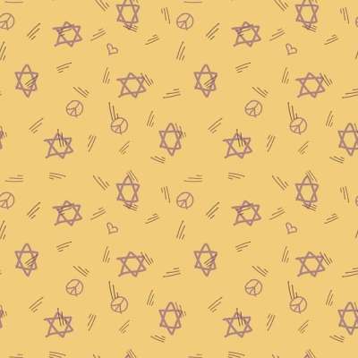 大卫之星 Magen David 犹太人 犹太教 奶油 粉彩 包裹