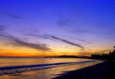 洛杉矶 海滩 日落 圣塔芭芭拉 海 光 晚上 海原