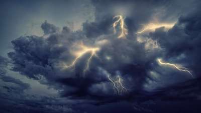 雷雨 闪烁 云 风暴 天堂 自然 天气 迅雷 电 夜晚