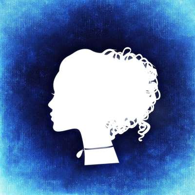 女士 头 轮廓 抽象的 发型 人的