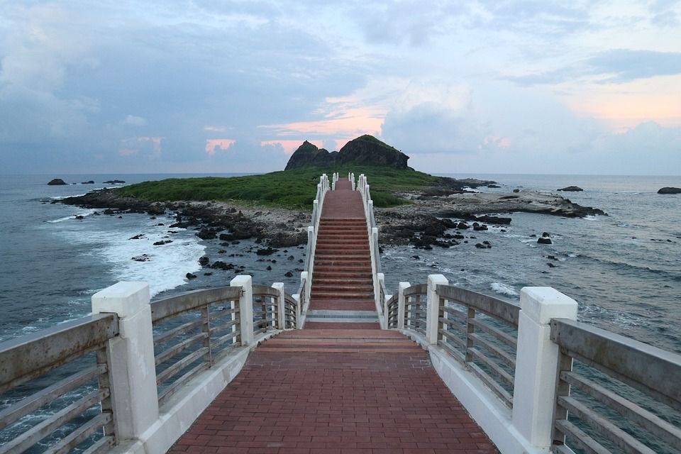 三仙台, 桥, 台湾, 海滨, 日落, 冰岛, 拱, 成功, 台东, 风景