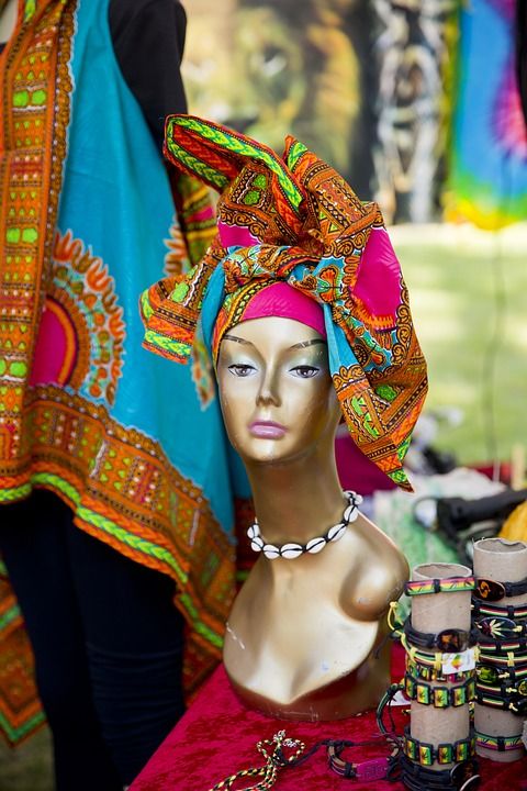 围巾 Africaan 围巾非洲的女人 衣服 爵士乐 节日 哥伦布