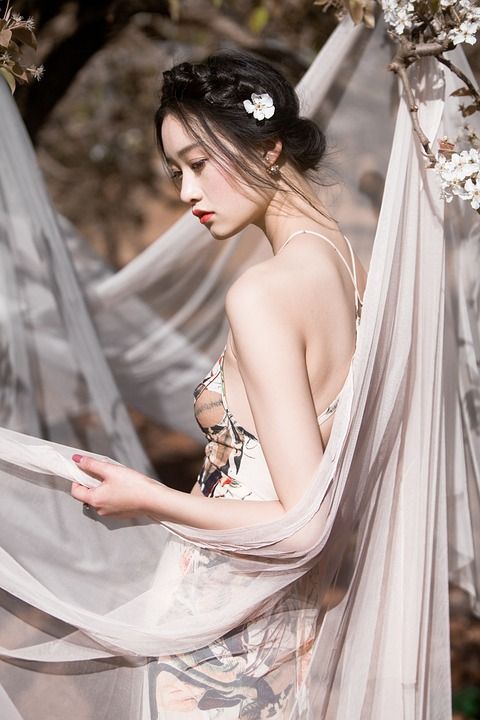 梨花 小清新 美女 摄影 人像 唯美 仙 性感 婚纱 年轻